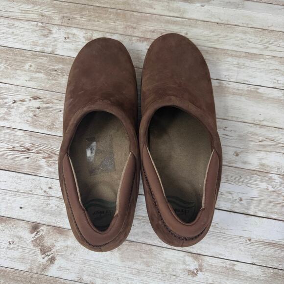 Dansko Professional Brown Suede Slip On Clogs Comfort Shoes Women's Size 40 - Picture 5 of 8